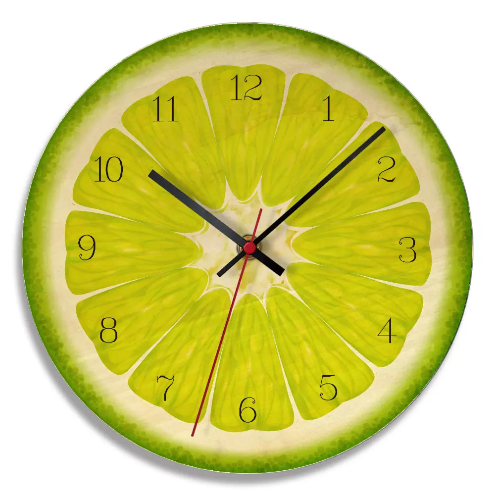 wall clock Creative fruit Wooden European home decor decorative wall clock