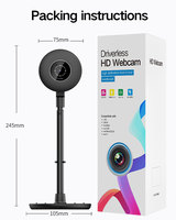 Webcam Konferensi All-in-one 1080p Full HD dengan Mikrofon dan Speaker Terintegrasi untuk PC USB2.0 USB3.0 Kamera Web Pintar