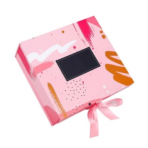 Ribbon printing, folding, flat folding, <b>foldable</b> cardboard, magnetic gift packaging, paper <b>box</b>, food <b>box</b>, customizable - Product Image 5