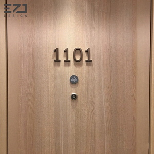 Custom in acciaio inox cartello della Lobby, direzionali Wayfinding segni, casa camera numero segnaletica con iscrizione - Product Image 4