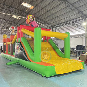 Parcours d'obstacles gonflable commercial à thème <span class=keywords><strong>Mario</strong></span>, avec toboggan - Product Image 5