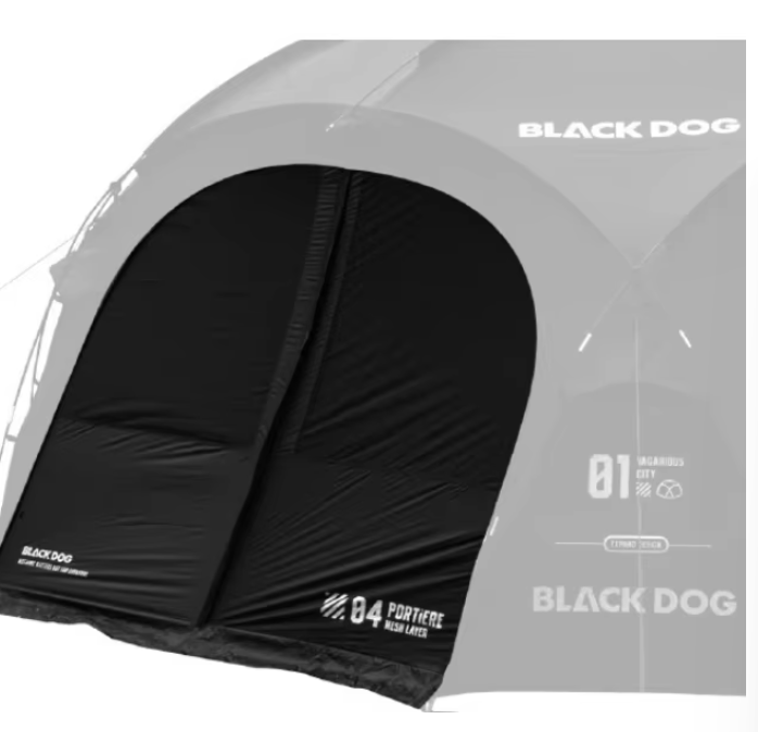 Tenda Black-Dome con tenda porta 2-in-1