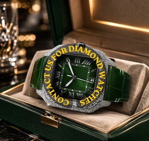 Montre de luxe carrée en moissanite et diamant, idéale pour les soirées et le style urbain, disponible au meilleur prix – Offre spéciale - Product Image 3