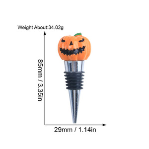 Pumpkin Wine <b>Stopper</b> Plastic Halloween Vacuum <b>Bottle</b> <b>Stopper</b> Fun Resin Decorative - Product Image 4