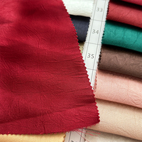 Tissu froissé à la main en imitation lin acétate 135 GSM, texture unie pour Abaya, robe longue pour femmes musulmanes africaines
