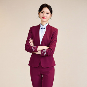 Hotel Uniforms Women's Long Sleeve Suit Polyester Cotton Fall 2024 LLY-2488 - Product Image 1