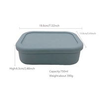 Boîte à lunch réutilisable en silicone de qualité alimentaire, boîte bento en silicone étanche pour enfants, adultes, école, bureau, pique-nique