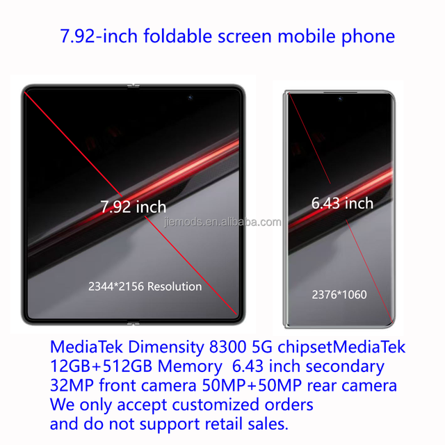 Oem Odm Folding Mobile Phone Double Fold Screen Amoled 5g Smartphone Foldable Phone Smartphone 5g Unlocked Fold Phone Android