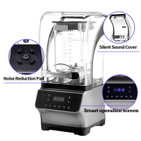Mixer Profesional Heavy Duty untuk Dapur Komersial, Mesin Blender Vakum, Blender Smoothie Elektrik untuk Dapur