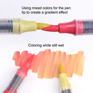 Ensemble de stylos acryliques à pointe pinceau en plastique liquide direct, opaque, empilable, non toxique, pour la peinture artistique, stylos <span class=keywords><strong>aquarelle</strong></span> pour la fête des enfants - Product Image 5