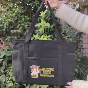 Sac fourre-tout de week-end en toile patchwork avec logo personnalisé, poignée en corde, grande capacité, pour femmes - Product Image 4