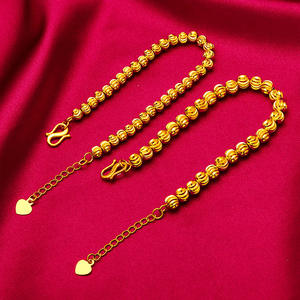 Pulsera de cuentas de transferencia de cuentas de sandía de Vietnam Sargent, pulsera de oro amarillo chapado en oro de latón puro, venta directa de fabricantes - Product Image 1