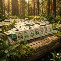 Jeu de Mahjong Américain Professionnel 160 Tuiles Acryliques 4 Couches Thème Forêt Tropicale Vente en Gros Prêt à Expédier Livraison Rapide