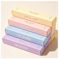 Boîte d'emballage pour rouge à lèvres de marque privée, impression personnalisée du logo, boîte personnalisée pour gloss à lèvres, boîtes d'emballage vides pour maquillage des lèvres individuelles, duo ou trio