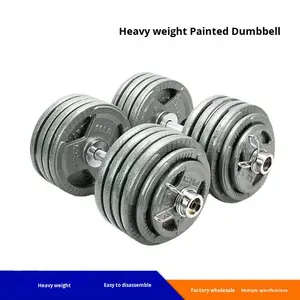 Haltères métalliques portables peints à gros trous pour la musculation des bras, équipement de fitness commercial transfrontalier en gros - Product Image 4