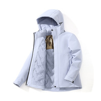 Veste d'hiver imperméable 3-en-1 pour homme et femme avec doublure en duvet, capuche coupe-vent, manteau chaud et résistant pour la randonnée, le ski et le camping