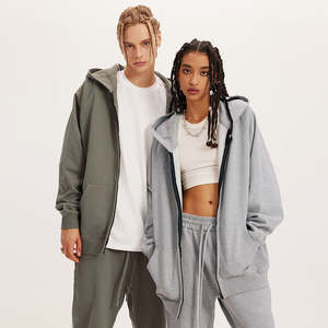 H422 sudaderas con capucha fabricante al por mayor personalizado 445 Gsm manga raglán color sólido con cremallera sudaderas con capucha para hombre - Product Image 4