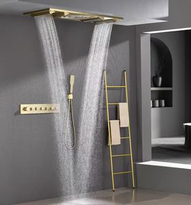 Conceal Installation Thermostat <b>Shower</b> Led Rainfall <b>Set</b> Led 5 Ways <b>Bathroom</b> System Easy Control Led Rain <b>Shower</b> Head Ceiling - Product Image 1