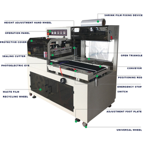 Máquina de Sellado en L Neumática Automática BSN5030+BF550 y Túnel de Termoencogimiento para Envasado de Alimentos, Bebidas y Textiles - Product Image 4