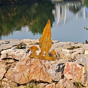 Décoration de jardin en métal, arrangement de luxe pour terrasses, en acier inoxydable, effet rouillé, pour l'automne, Halloween, signes décoratifs, artificiel, original - Product Image 1