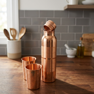 Idées cadeaux : Coffrets de bouteilles d'eau isothermes en cuivre certifiées écologiques, designs personnalisables, qualité supérieure, 500 ml - Product Image 5