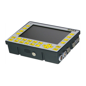 Sistema de nivelación MOBA Matic II, caja metálica amarilla con conector circular para pavimentación en construcción - Product Image 4