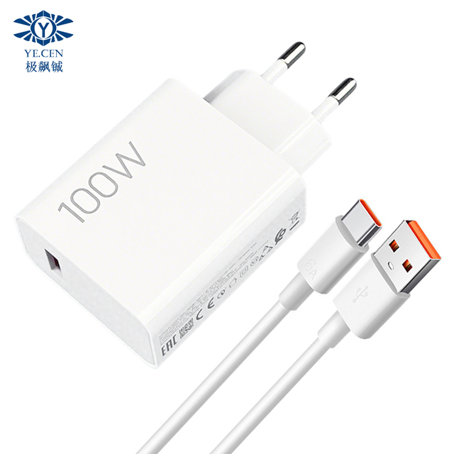 100W Turbo Charger QC3.0 Fast Charger EU Usb Adapter 6A Type C for Xiaomi Mi 17 Pro Max Redmi K90 K80 Pro POCO X8 X7 Pro