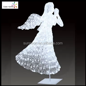 Lumière LED extérieure, lumière LED ange, lumière du Nouvel An, sculptures de Noël extérieures - Product Image 1