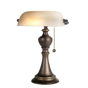 M-1097 Traditional Antique Bronze Piano <strong>Banker</strong> Table <strong>Lamp</strong> for Office Table - Product Image 1