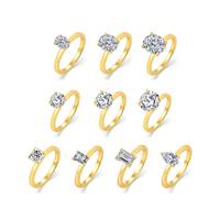 Bague de fiançailles pour femme QX Wholesale, en argent sterling 925 plaqué or 18 carats, avec moissanite couleur D VVS, style tennis et alliance éternité