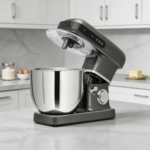 Impastatrice Planetaria Jewin 2200W in Acciaio Inox 5L per Uso Domestico con Pulsante di Espulsione, Ciotola e Gancio per Impastare - Product Image 6