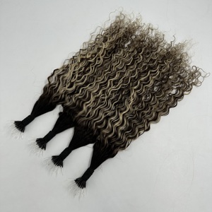 Chất lượng tốt nhất Trinh Nữ tóc con người mở rộng đôi rút ra Nano vòng và mircoring Keratin lời khuyên cho bất kỳ xoăn sóng - Product Image 5