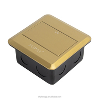 Prise de sol auto-mise à la terre en acier inoxydable FUPAI avec couvercle coulissant dissimulé, 2 prises AU/EU/US, 110-240V, IP44, 10A, modèle commercial
