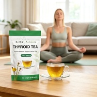Té Herbal al por Mayor para el Soporte de la Tiroides, Bolsitas de Té con Diente de León, Crisantemo, Rosa y Poria, Mezcla Desintoxicante Natural Sin Cafeína, Calidad Superior