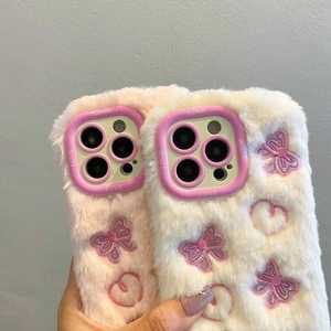 Mới Mùa Đông Ấm Tay Bảo Vệ Mềm Mại Điện Thoại Di Động Trường Hợp Đối Với iPhone XR X XS Max 7 8 11 12 13 14 15 16 17 Mini Cộng Với Pro Bìa - Product Image 5