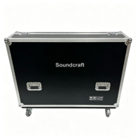 Flight case à roulettes OEM pour console de mixage numérique Soundcraft ZED-436, avec couvercle rabattable et 6 pieds en caoutchouc