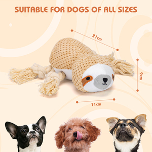 Nobleza ของเล่นสุนัขที่เป็นมิตรกับสิ่งแวดล้อมของเล่นตุ๊กตาแบบโต้ตอบที่ทนทานพร้อมเสียงสำหรับสุนัขตัวเล็กสำหรับแมวที่ทำจากผ้าฝ้ายและไนลอน - Product Image 2