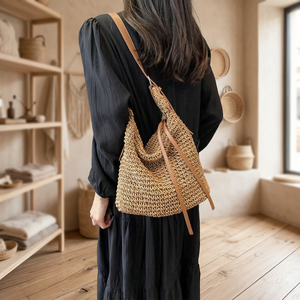 New Fashionable Lady's Simple Crochet Style <b>Crossbody</b> & Shoulder <b>Bag</b> Zipper & Hasp Closure Animal Prints Versatile Commuting - Product Image 3