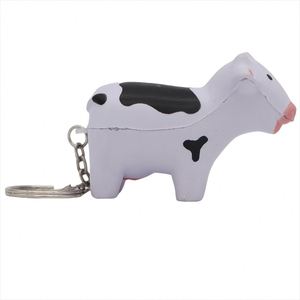 Llavero Antiestrés de Espuma PU con Forma de Vaca Lechera para Niños, Personalizable con Logotipo, Venta al Por Mayor de Fábrica - Product Image 2