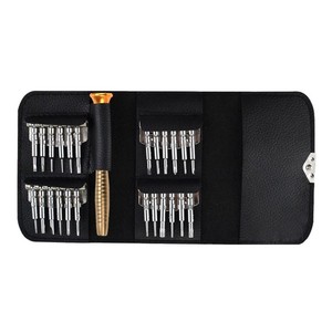 Jeu de tournevis Shang Ping 25 en 1 avec étui en cuir et embouts magnétiques pour réparation de précision - Product Image 5