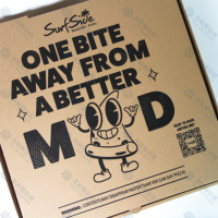 Boîtes à pizza personnalisées en gros |   Boîte d'emballage pour pizza en carton ondulé avec impression de logo - Fabricant