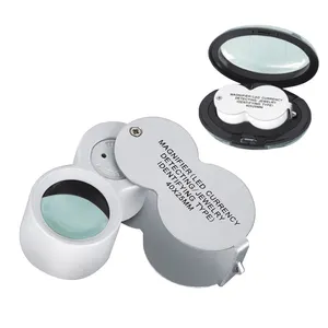 Lupa LED de joyería, lupa de detección de moneda UV, n. ° 9888, 40x25mm