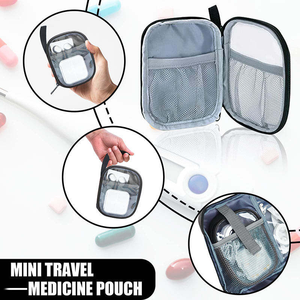Grande trousse de médicaments de voyage pour la maison avec bandoulière, organiseur de médicaments et de premiers secours pour les thérapeutes, les médecins, les étudiants en soins infirmiers - Product Image 5
