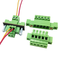 XINKE Direct usine, Ensemble complet de connecteurs verticaux mâle-femelle de type A/B à double bride, à vis, traversant le mur, 3,5 mm, pour applications en ligne