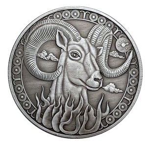 Moneda Coleccionable de Metal con Diseño de los 12 Signos del Zodíaco, Sol, Luna, Dios y Sonrisa, en Níquel Plateado Antiguo, Recuerdo de Amor, Tema Cáncer, Regalo Metálico - Product Image 3