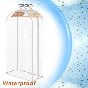 Sacs de vêtement transparents <span class=keywords><strong>pour</strong></span> accrocher des sacs de costume de vêtements <span class=keywords><strong>pour</strong></span> la couverture de vêtements de stockage de garde-robe avec fermeture à glissière - Product Image 4