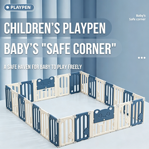 Parc de jeu pliable multi-usage pour enfants avec piscine à balles amovible, en plastique HDPE, pour la protection des bébés, idéal pour le salon et la maternelle - Product Image 2