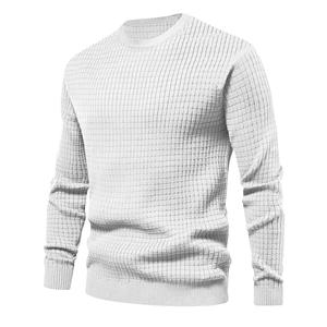 2024 autunno e inverno nuovo <span class=keywords><strong>maglione</strong></span> girocollo di lana spessa da <span class=keywords><strong>uomo</strong></span> <span class=keywords><strong>maglione</strong></span> Casual <span class=keywords><strong>Slim</strong></span> tinta unita - Product Image 4