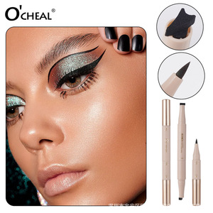 O'CHEAL Stylo Eyeliner Double <span class=keywords><strong>Pointe</strong></span> Précision Fine + Pochoir Aile Préformé pour un Traçage Facile des Yeux de Chat en 3 Secondes - Product Image 5