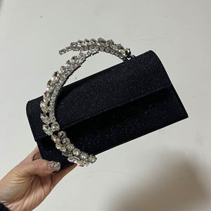 Bolsos de Mano con Asa de Pedrería 2026, Bolsos de Mano de PU para Mujer, Bolsos Cuadrados de Lujo, Bolsos de Hombro de Diseñador, Bolsos de Mano Ligeros para Eventos Nocturnos <span class=keywords><strong>y</strong></span> Carteras - Product Image 3